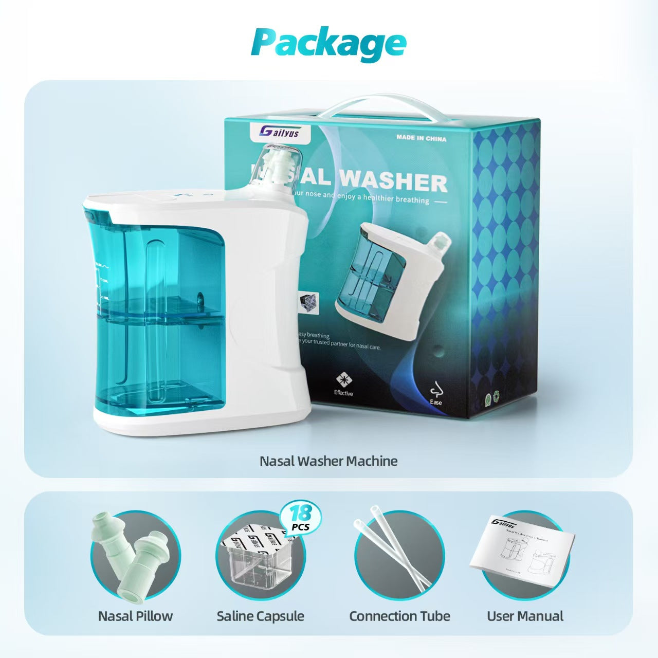 Portable Nasal Irrigator For Home Use Nasal Saline Solution Nasal Irrigation