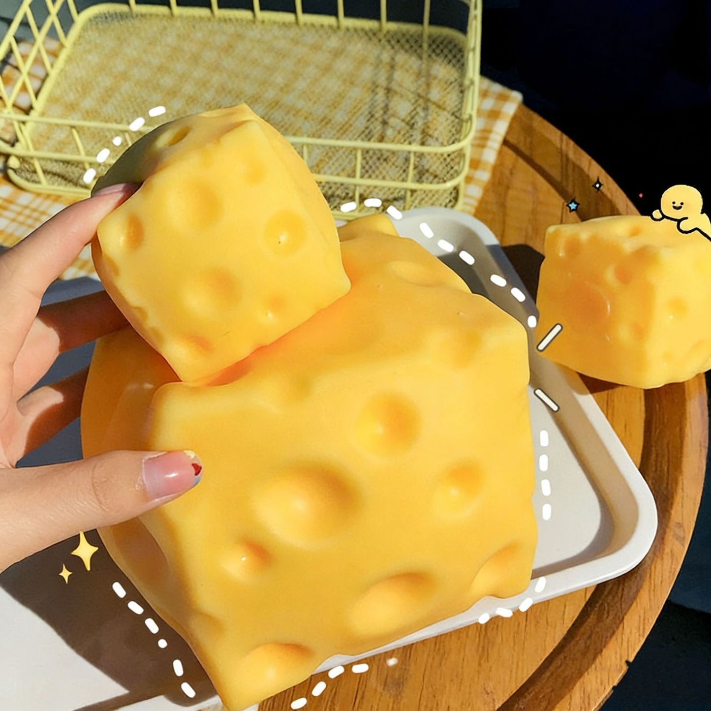 Creative Cheese Squeeze Stress-Relief Toy