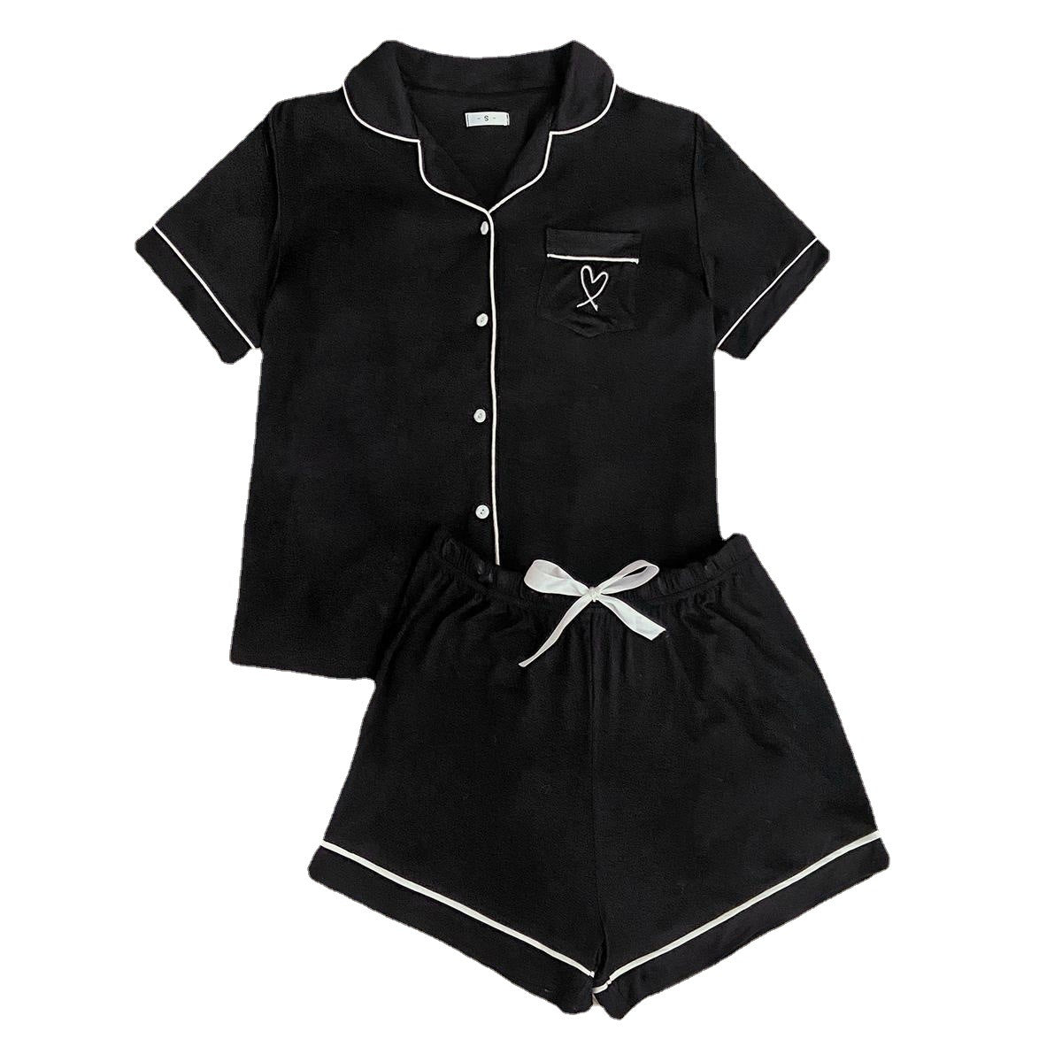 Women's Fashion Short-sleeved Shirt Shorts Suit