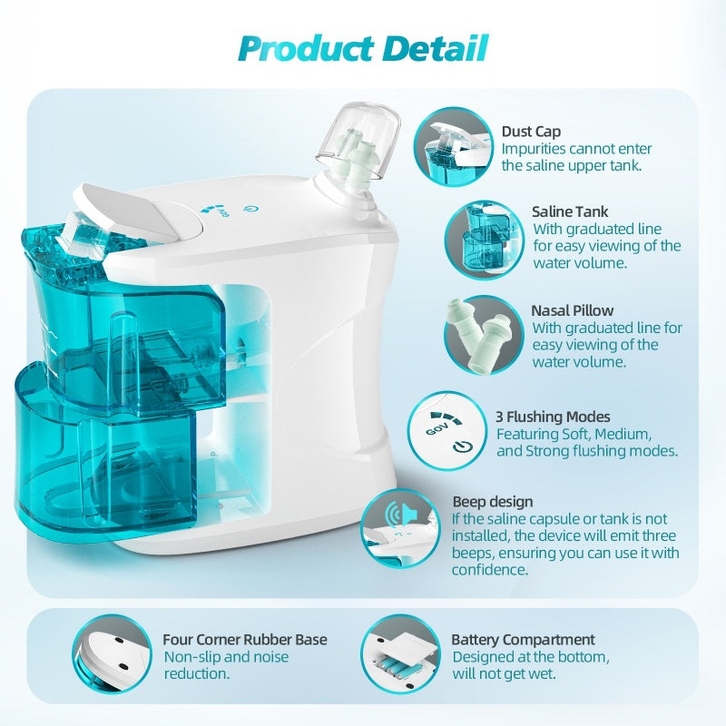 Portable Nasal Irrigator For Home Use Nasal Saline Solution Nasal Irrigation