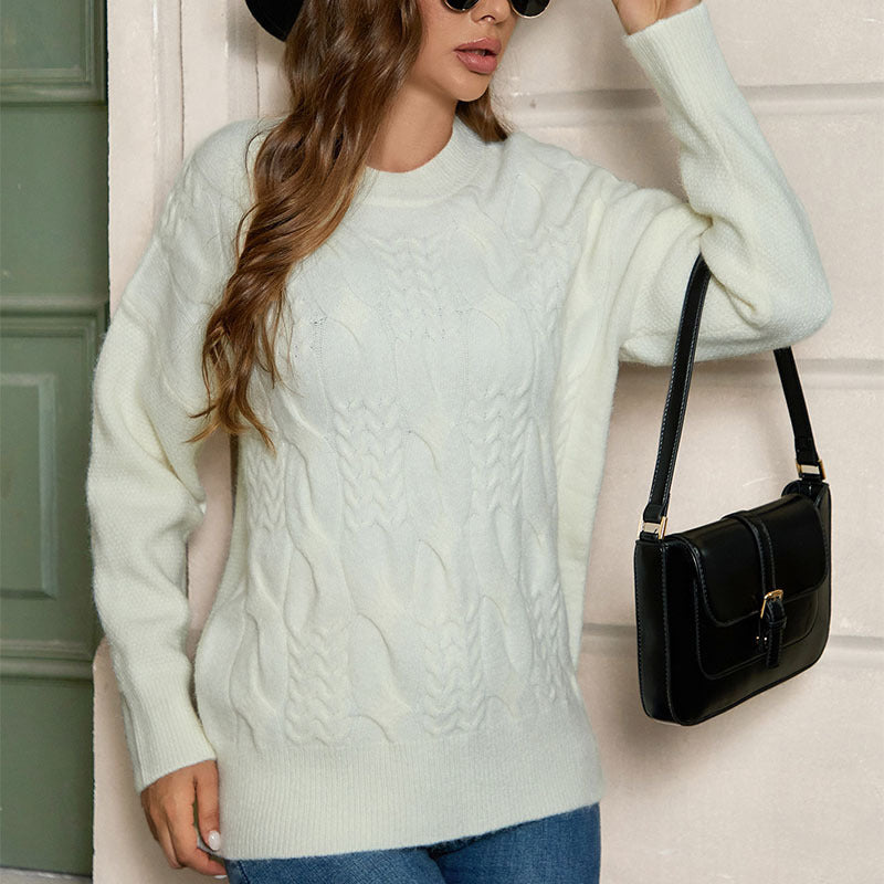 Women's Fashionable Pullover Long-sleeved Sweater Top