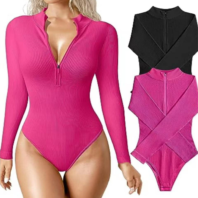 Fashion Long Sleeve Jumpsuit Seamless Slimming Shapewear For Women Romper