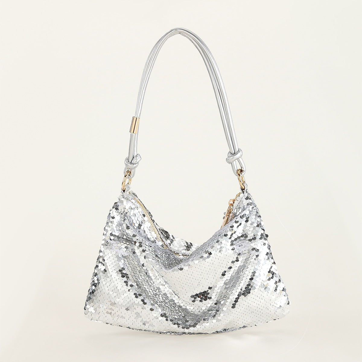 Sequin Knotted Single Shoulder Underarm Bag