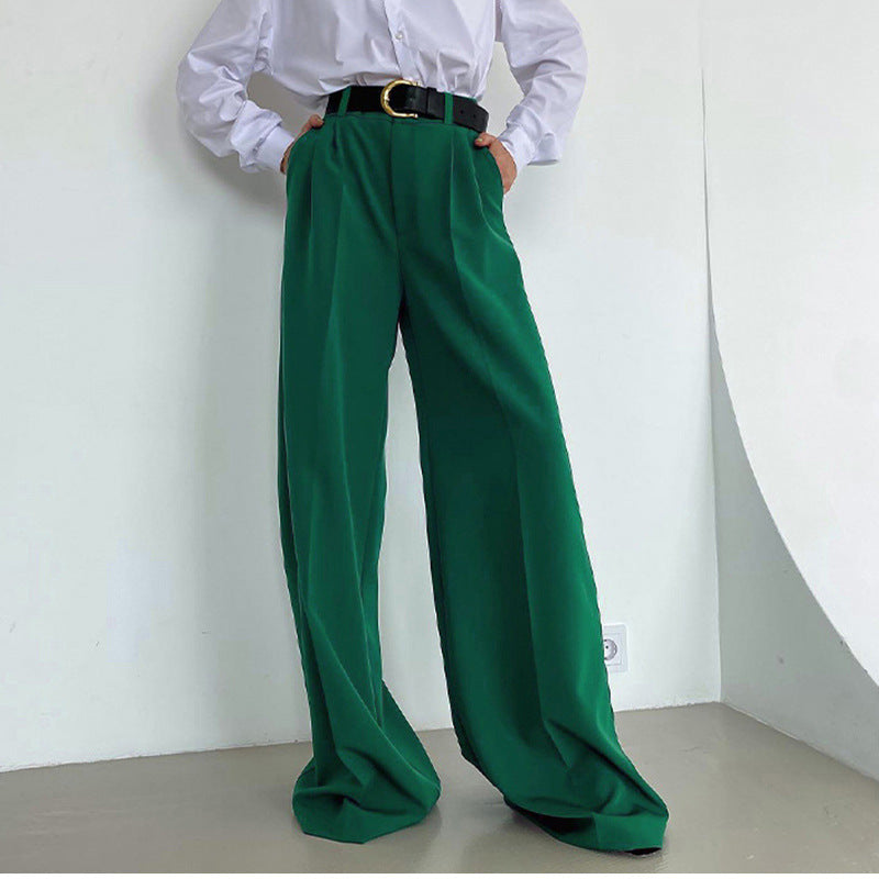 High Waist Straight Casual Pants